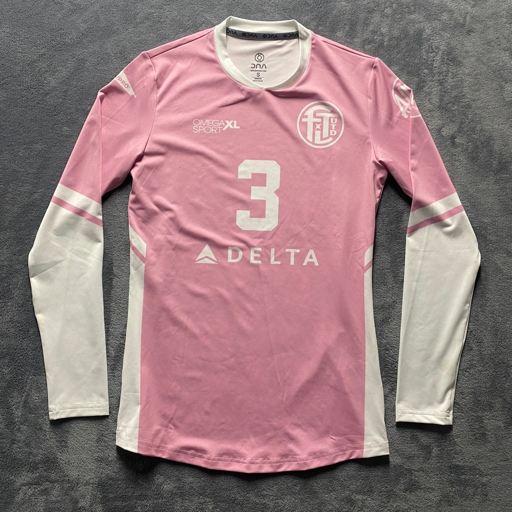 Fort Lauderdale United FC Womens Small Pink Soccer Jersey Long Sleeve Delta